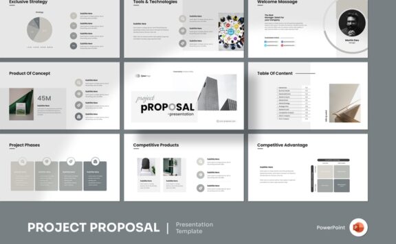项目提案PPT模板 (PPTX)