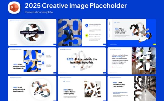2025创意图像占位符PPT模板 (PPTX)