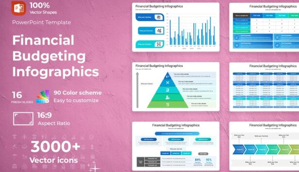 财务预算图表PPT模板 (PPTX)