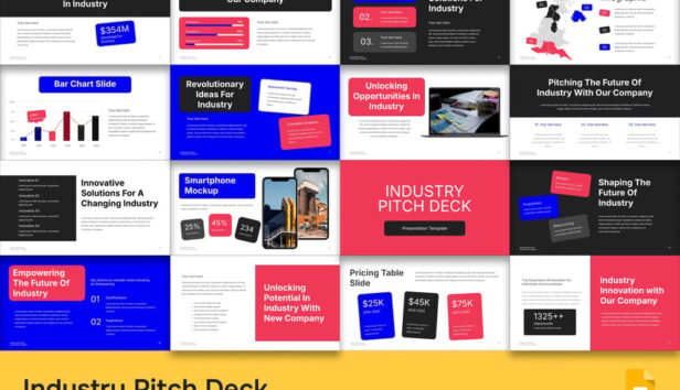 行业分析甲板PPT模板 (PPTX)