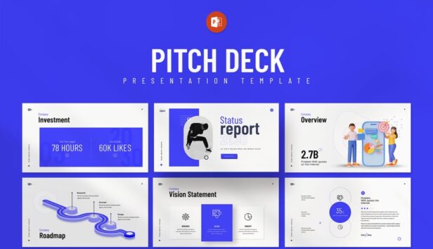 项目状态报告PPT模板 (PPTX)