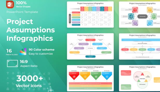 项目假设图表PPT模板 (PPTX)