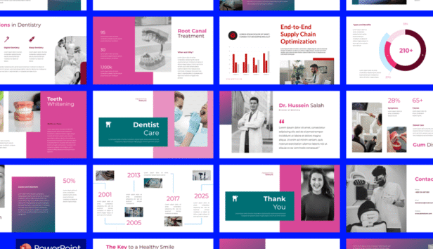 牙医护理PPT模板 (PPTX)