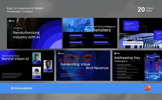 AI创新PPT模板 (PPTX)