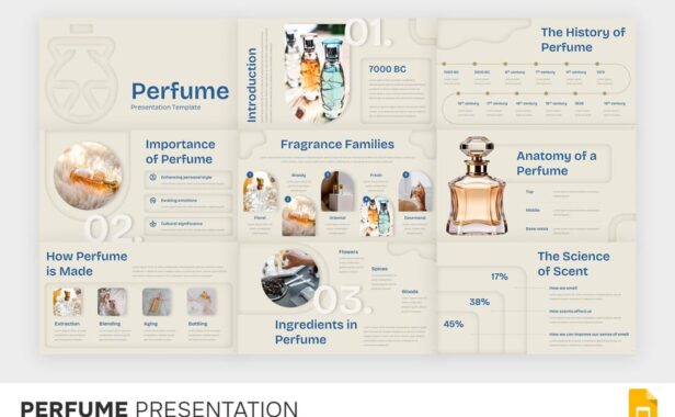美丽香水PPT模板 (PPTX)