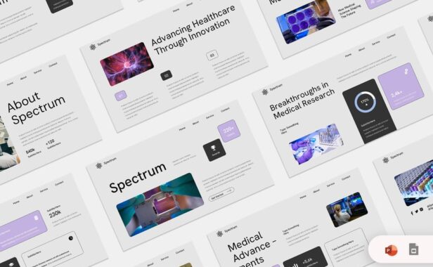 医学科学PPT模板 (PPTX)