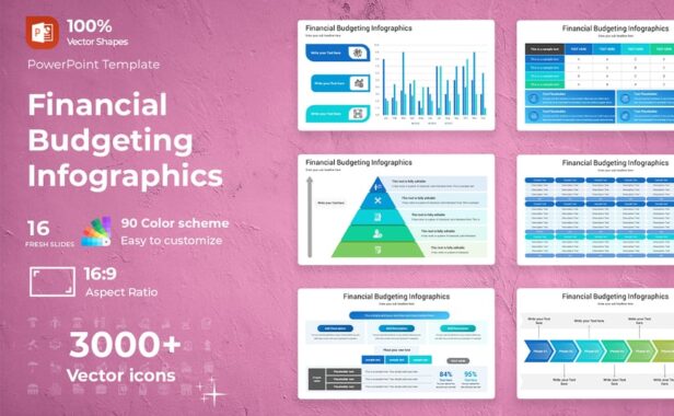 财务预算图表PPT模板 (PPTX)
