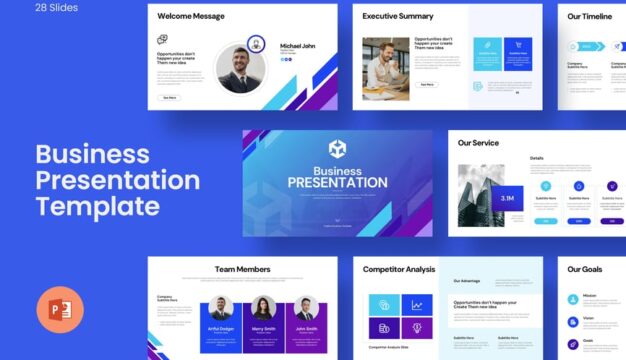 业务演示模板PPT模板 (PPTX)