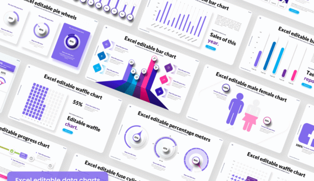 可编辑的数据图表模板PPT模板 (PPTX)