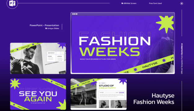 时装周PowerPoint模板
