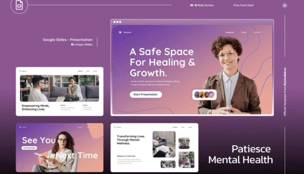 心理健康谷歌幻灯片模板