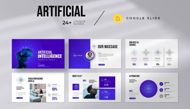 人工智能谷歌幻灯片模板