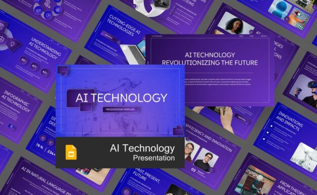 AI技术介绍PPT模板 (PPTX)