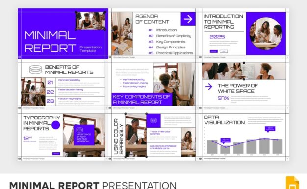 极简主义报告PPT模板 (PPTX)