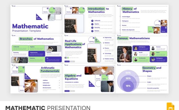 数学教育PPT模板 (PPTX)