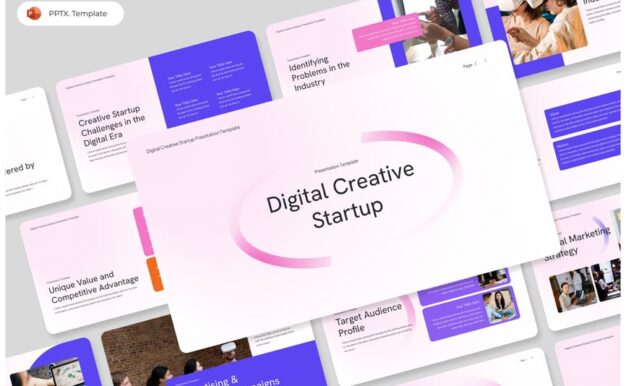 数字启动PPT模板 (PPTX)