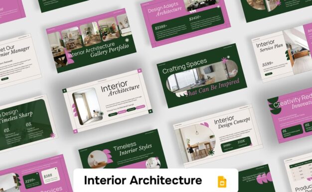 室内建筑PPT模板 (PPTX)