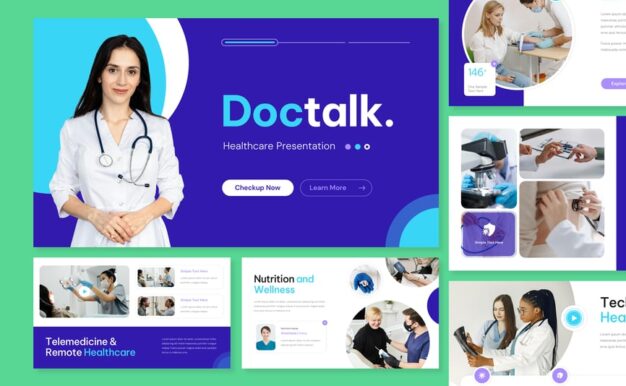 卫生保健PPT模板 (PPTX,PPT)