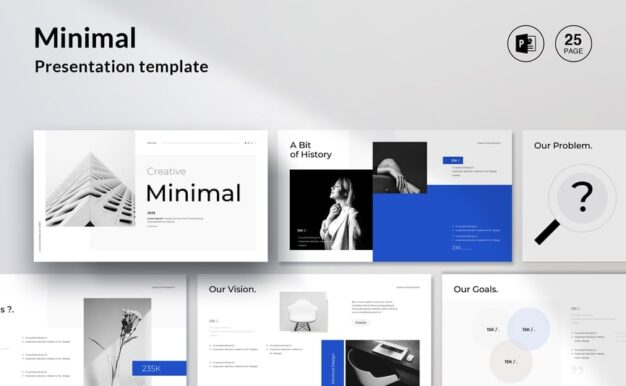 极简主义呈现模板PPT模板 (PPTX)