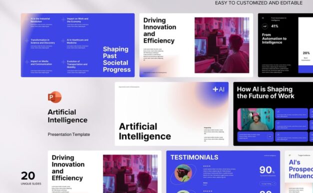 人工智能PPT模板 (PPTX)