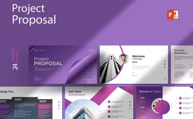 项目建议介绍PPT模板 (PPTX)