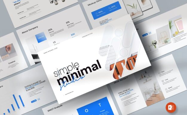 极简主义PPT模板 (PPTX)