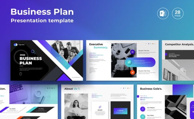 业务计划演示模板PPT模板 (PPTX)