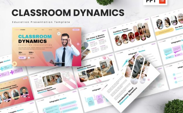 教室动态 – 教育PPT模板 (PPTX)