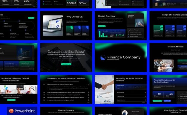 财务公司PPT模板 (PPTX)