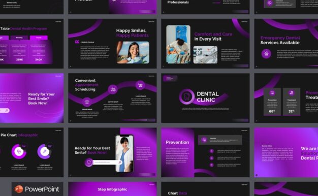 牙科诊所PPT模板 (PPTX)