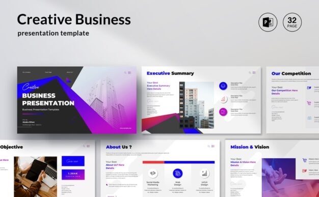 创意业务演示模板PPT模板 (PPTX)