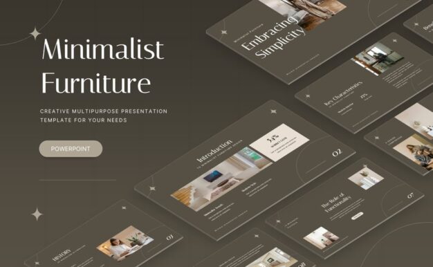 极简家具PPT模板 (PPTX)