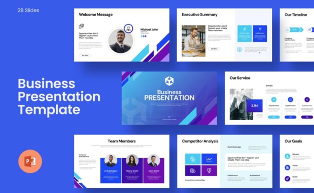 业务演示模板PPT模板 (PPTX)