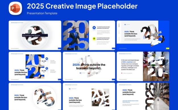 2025创意图像占位符PPT模板 (PPTX)