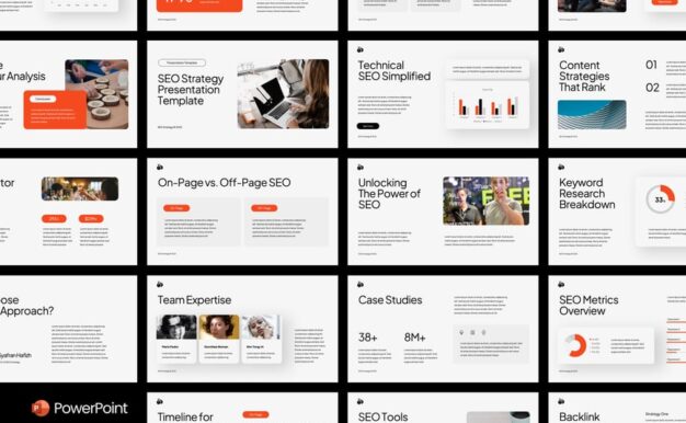 SEO策略PPT模板 (PPTX)