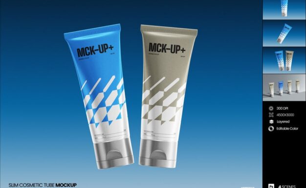 纤细化妆品软管模型