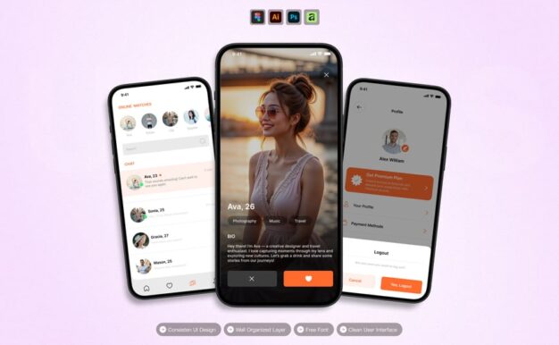 立即约会 – 移动应用 UI 套件