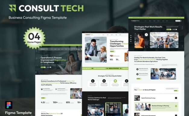 ConsultTech – 商业咨询 Figma 模板