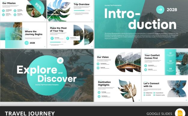 旅行旅程 Google 幻灯片