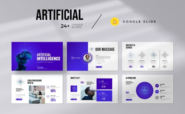 人工智能谷歌幻灯片模板
