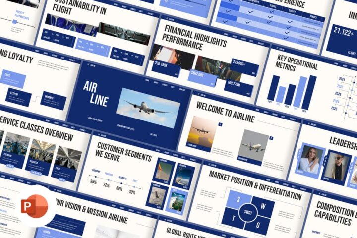 航空公司 PowerPoint – 蜜芽设计 – 优质平面设计资源素材免费下载
