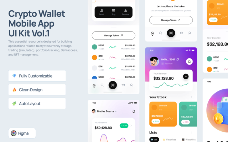 加密钱包移动应用 UI 套件 Vol.1 – Crypee