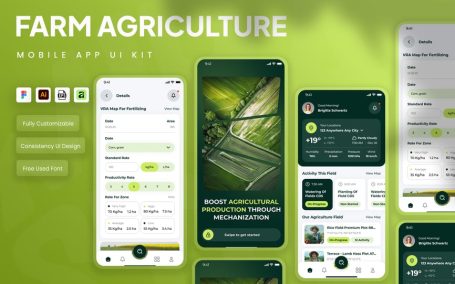 农场农业移动应用 UI 套件