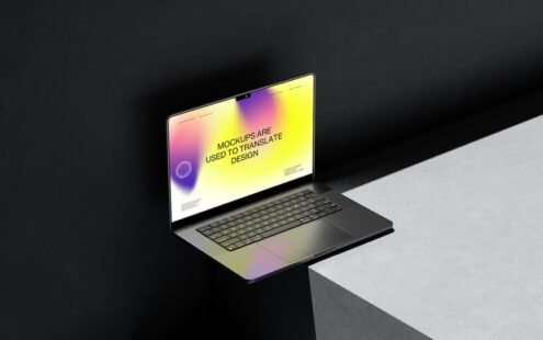 现代笔记本电脑显示屏模型场景