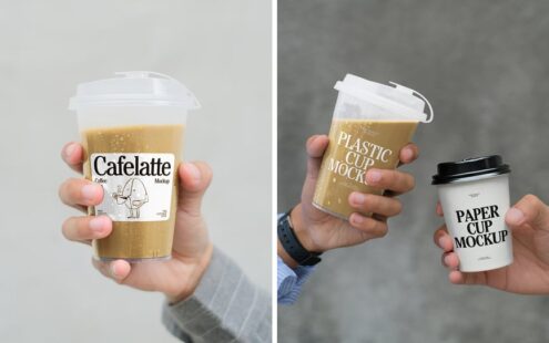 逼真的咖啡杯模型