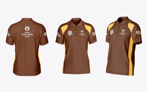 男士马球俱乐部衬衫样机