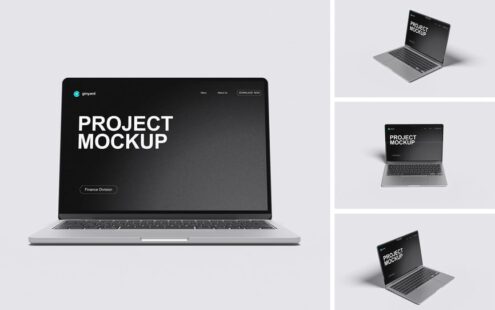 高分辨率笔记本电脑模型