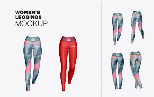 女士紧身裤样机行走