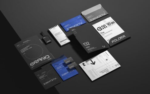 极简文具标识模型套装