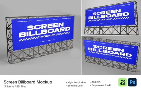 屏幕广告牌模型